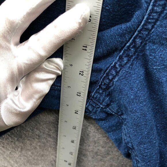 Gap Cotton Linen Cargo Shorts Mens 36 Blue Indigo Relaxed 8'' Inseam - Picture 5 of 9